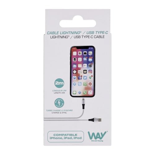 EAN 3303170111635 - T'nB WCBL02GR cable de conector Lightning 1 m Gris imagen 4