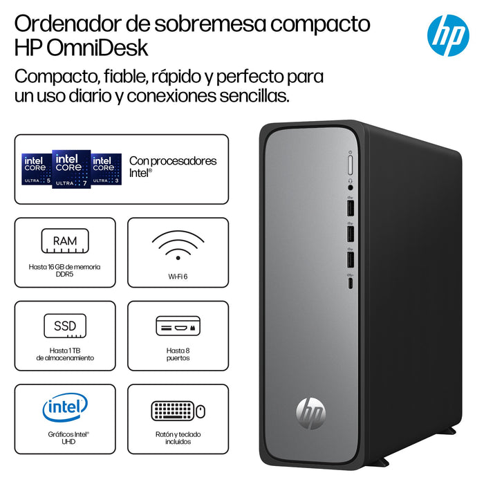 EAN 0199251181108 - HP OmniDesk Slim Desktop S03-0012ns PC Intel® Core™ i5 i5-14400 16 GB DDR5-SDRAM 512 GB SSD FreeDOS Torre imagen 4