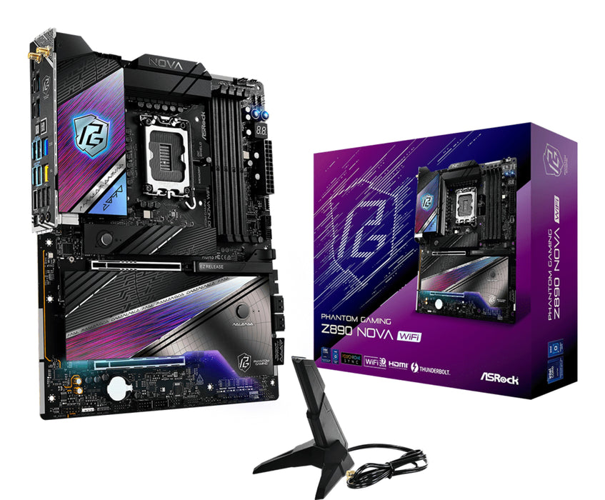EAN 4710483949708 - Asrock Phantom Gaming Z890 Nova WiFi Intel Z890 LGA 1851 (Socket V1) ATX imagen 1