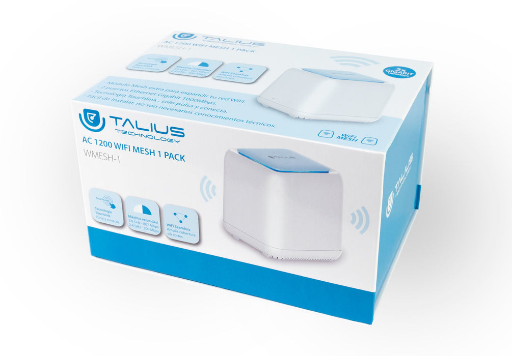 EAN 8436550235487 - TALIUS TAL-WMESH1 router inalámbrico Gigabit Ethernet Doble banda (2,4 GHz / 5 GHz) 4G Blanco imagen 2
