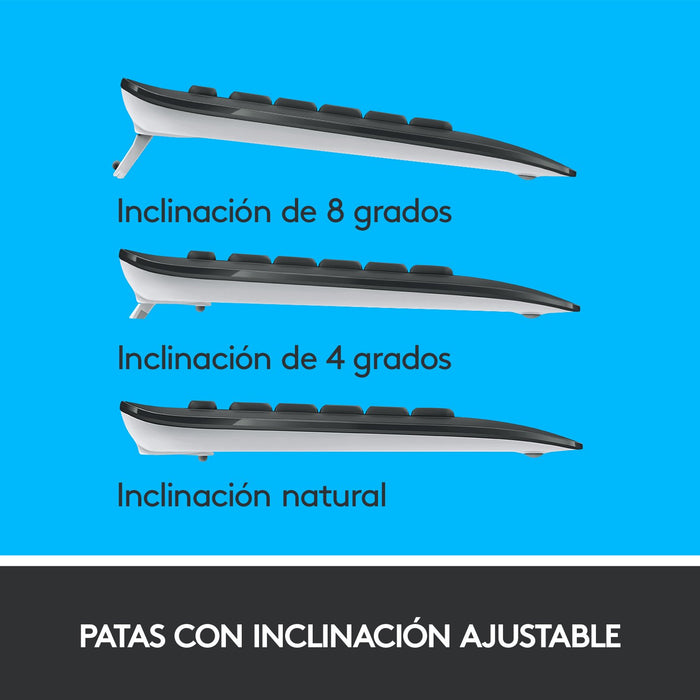 EAN 5099206077423 - Logitech 920-008680 teclado Ratón incluido Universal USB QWERTY Español Negro, Blanco imagen 6