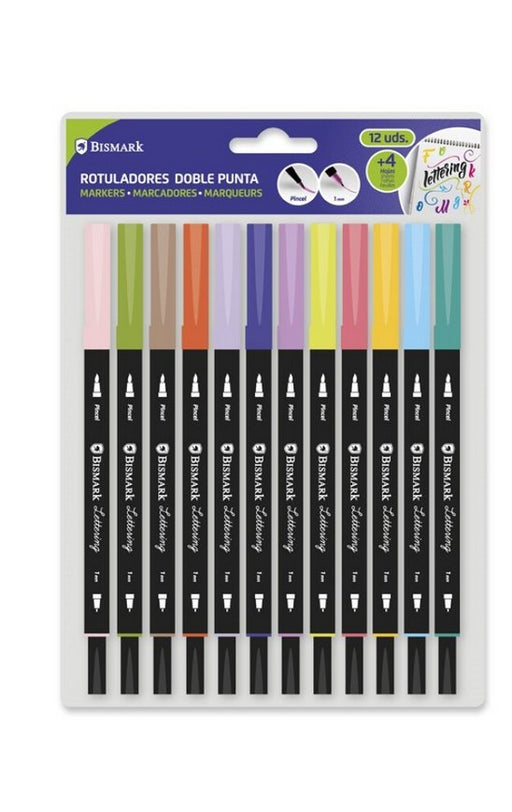 EAN 8430173301147 - Bismark 330114 rotulador Fino/Extragrueso Azul, Marrón, Cian, Verde, Limón (color), Mauve, Naranja, Rosa, imagen 1