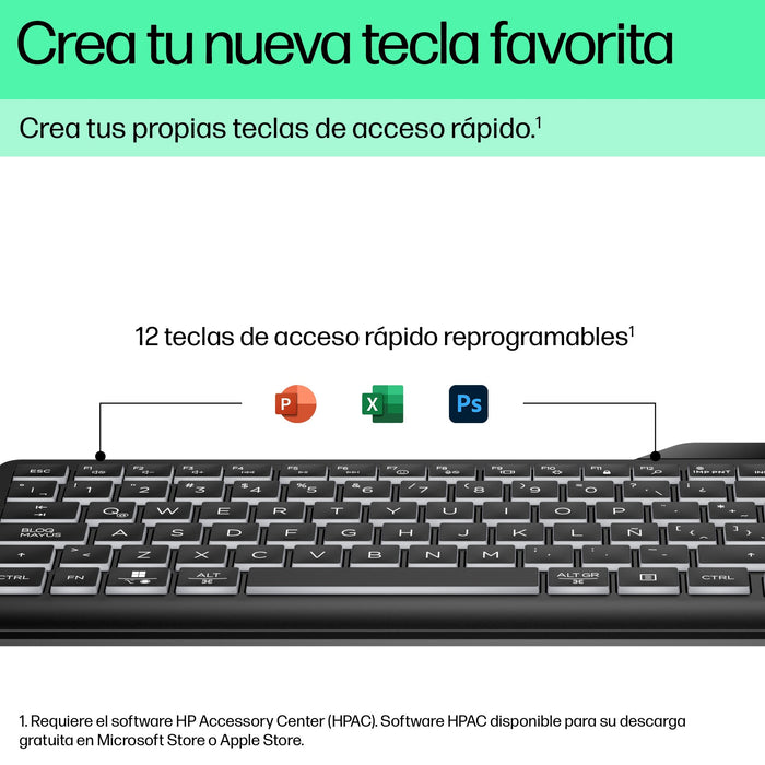 EAN 0197192768525 - HP 400 Backlit Wired Keyboard teclado Hogar USB Negro imagen 8