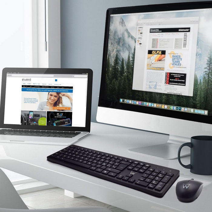 EAN 8054392616846 - Ewent EW3256 teclado Ratón incluido Universal RF inalámbrico QWERTY Español Negro imagen 7