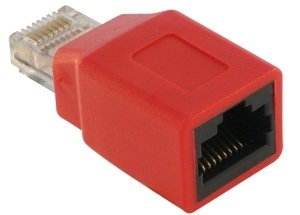 EAN 4043619650255 - DeLOCK RJ45 Crossover Adapter male - female RJ45 M/F Rojo imagen 1