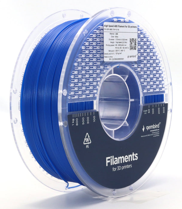 EAN 8716309131681 - Gembird 3DP-ABS1.75HY-01-B material de impresión 3d ABS Azul 1 kg imagen 1