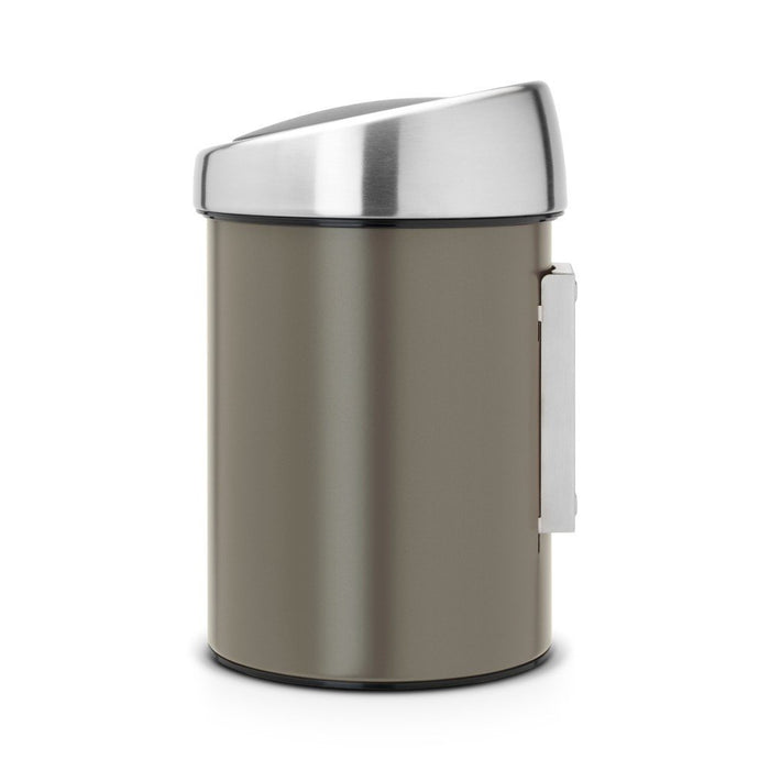 EAN 8710755364464 - Brabantia 364464 papelera 3 L Alrededor Plástico, Acero inoxidable Metálico, Platino imagen 2