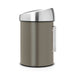 EAN 8710755364464 - Brabantia 364464 papelera 3 L Alrededor Plástico, Acero inoxidable Metálico, Platino imagen 2