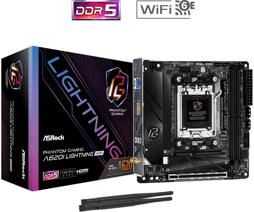 EAN 4710483944246 - Asrock A620I Lightning WiFi AMD A620 Zócalo AM5 mini ITX imagen 6