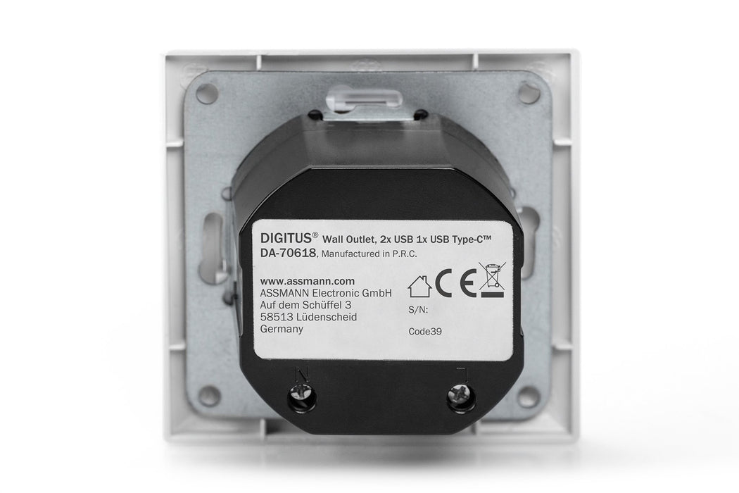 EAN 4016032459842 - Digitus DA-70618 toma de corriente 2 x USB A + 1 x USB C Blanco imagen 5