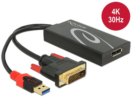 EAN 4043619625963 - DeLOCK 0.3m, DVI 24+1 + USB-A/Displayport 20p 0,3 m DVI-D + USB HDMI Negro imagen 1