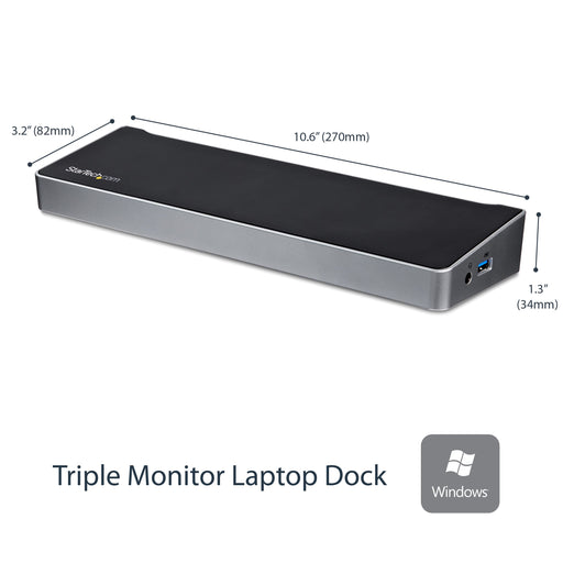 EAN 0065030860918 - StarTech.com USB3DOCKH2DP base para portátil y replicador de puertos Alámbrico USB 3.2 Gen 1 (3.1 Gen 1)  imagen 2