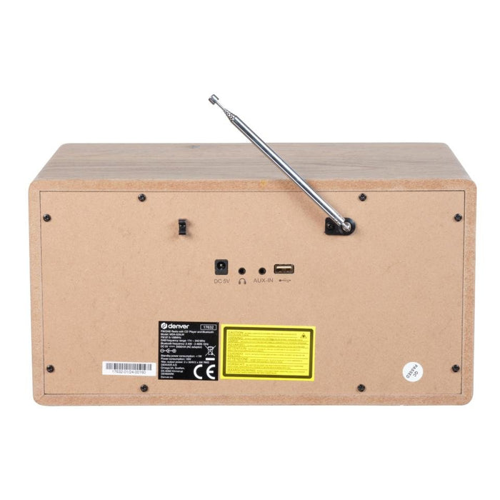 EAN 5706751073496 - Denver MDA-525LW Reproductor de CD portátil Madera imagen 4