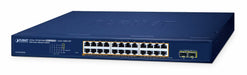 EAN 4711605287630 - PLANET 24-Port 10/100/1000T 802.3at PoE + 2-Port 1000X SFP Web Smart Ethernet Switch (260W PoE Budget, 80 imagen 1