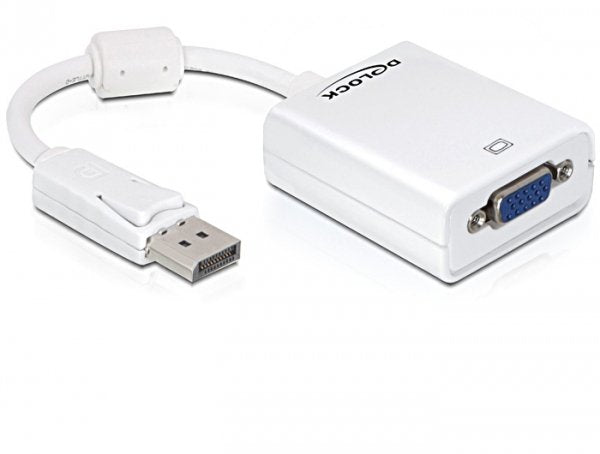 EAN 4043619617661 - DeLOCK 61766 adaptador de cable de vídeo 0,125 m VGA (D-Sub) DisplayPort Blanco imagen 1