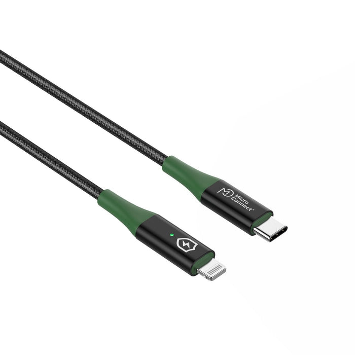 EAN 5715063388310 - Microconnect MC-SMART USB C-L-2 cable de conector Lightning 2 m Negro, Verde imagen 3