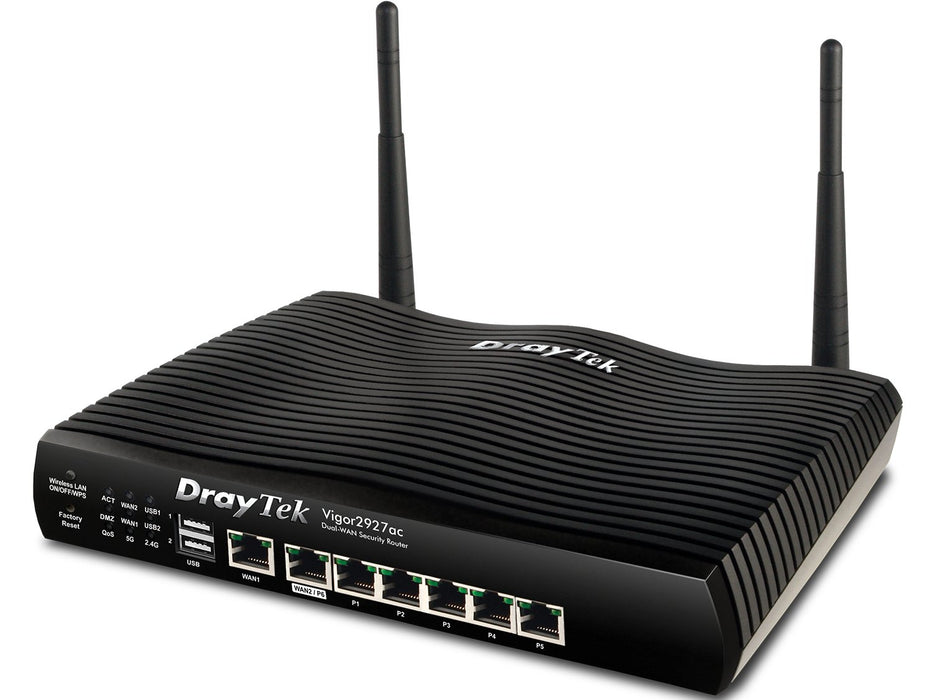 EAN 4710484740601 - DrayTek Vigor2927ac router inalámbrico Gigabit Ethernet Doble banda (2,4 GHz / 5 GHz) 4G Negro imagen 2