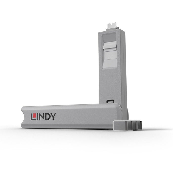 EAN 4002888404273 - Lindy 40427 bloqueador de puerto Bloqueador de puerto + clave USB Tipo C Blanco 5 pieza(s) imagen 1