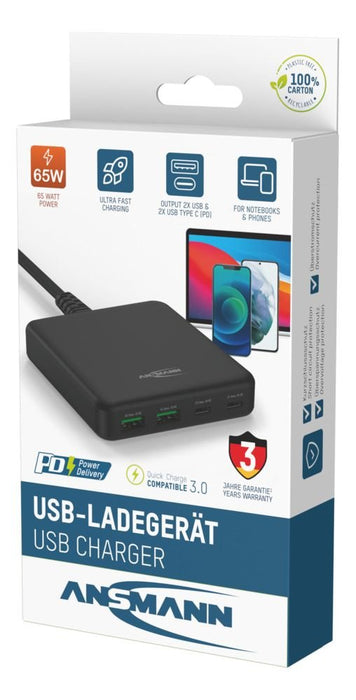 EAN 4013674196074 - Ansmann DC465PD Portátil, Smartphone Negro Corriente alterna Carga rápida Interior imagen 8