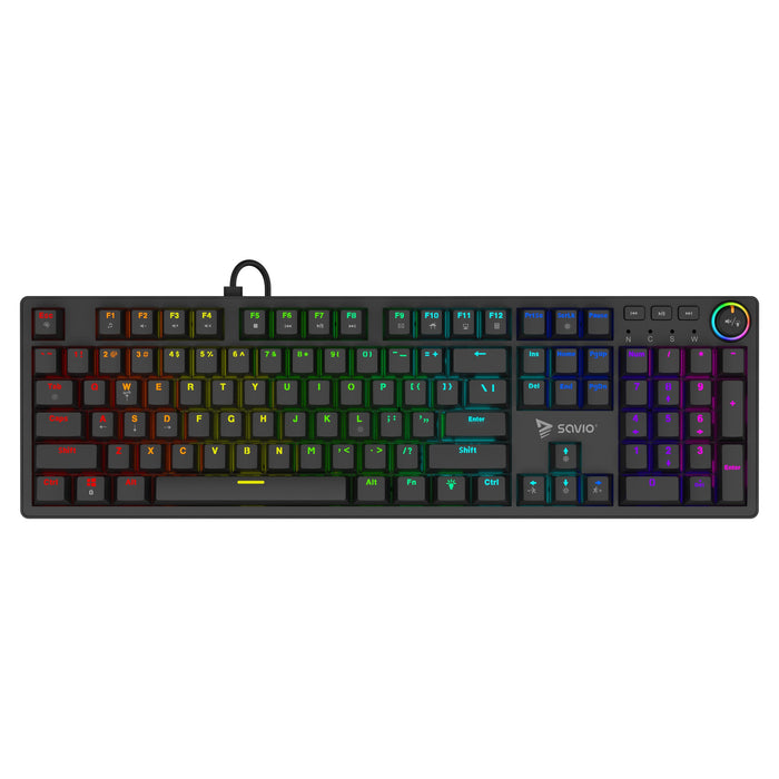 EAN 5901986049517 - Savio STYX Outemu Blue, Hot Swap, RGB teclado Juego USB QWERTY Internacional de EE.UU. Negro imagen 2