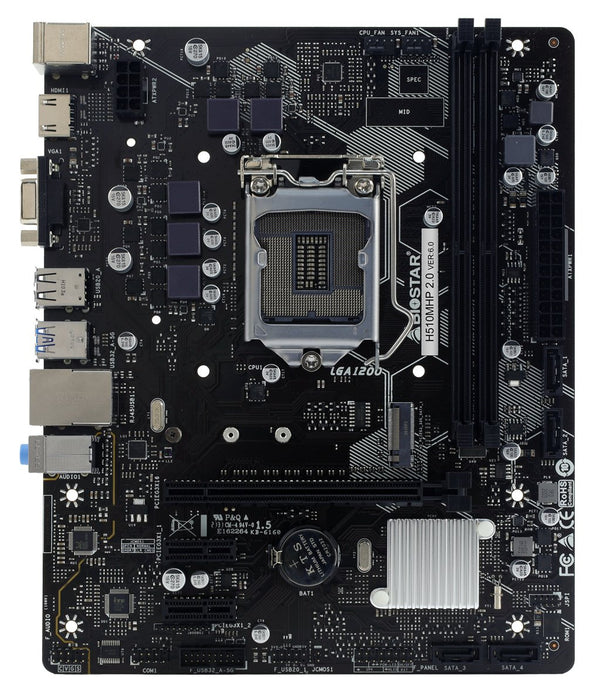 EAN 4712960687011 - Biostar H510MHP 2.0 placa base Intel H510 LGA 1200 (Socket H5) micro ATX imagen 1