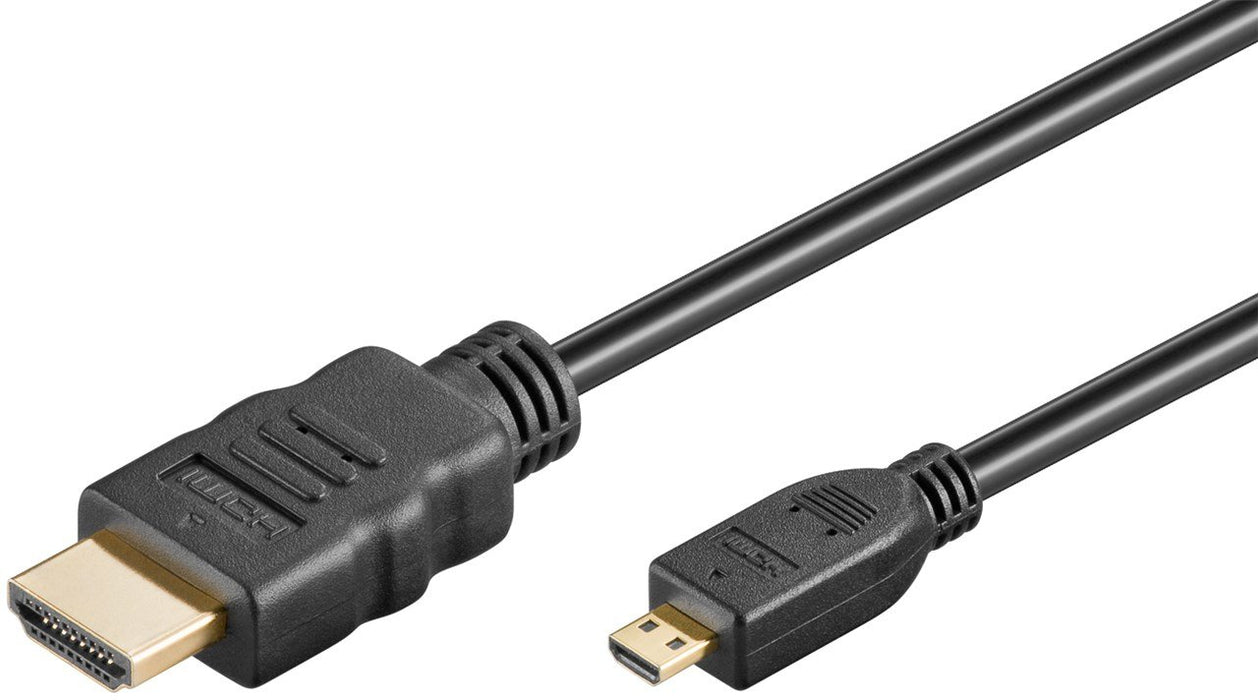 EAN 4040849537851 - Goobay 53785 cable HDMI 2 m HDMI tipo A (Estándar) HDMI tipo D (Micro) Negro imagen 1