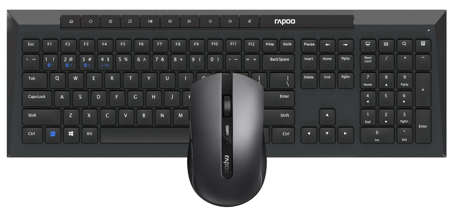 EAN 6940056142030 - Rapoo 8210M teclado Ratón incluido Universal Bluetooth QWERTY Negro imagen 1