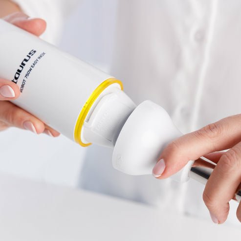 EAN 8414234164032 - Taurus Robot 750 Easy inox 0,5 L Batidora de inmersión 750 W Blanco, Amarillo imagen 7