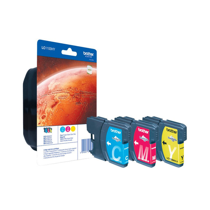 EAN 5014047561535 - Brother LC1100HYRBWBP cartucho de tinta 3 pieza(s) Original Cian, Magenta, Amarillo imagen 1