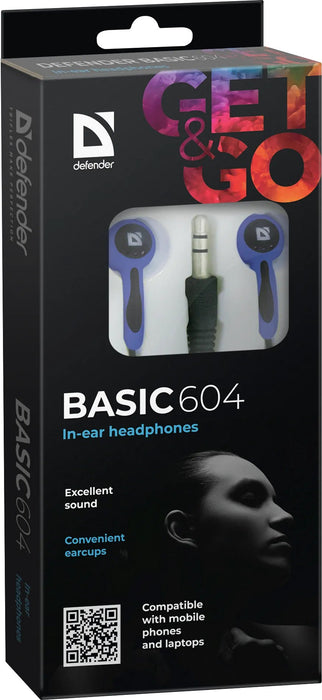 EAN 4714033636087 - Defender Basic 604 Auriculares Alámbrico Dentro de oído Azul imagen 4