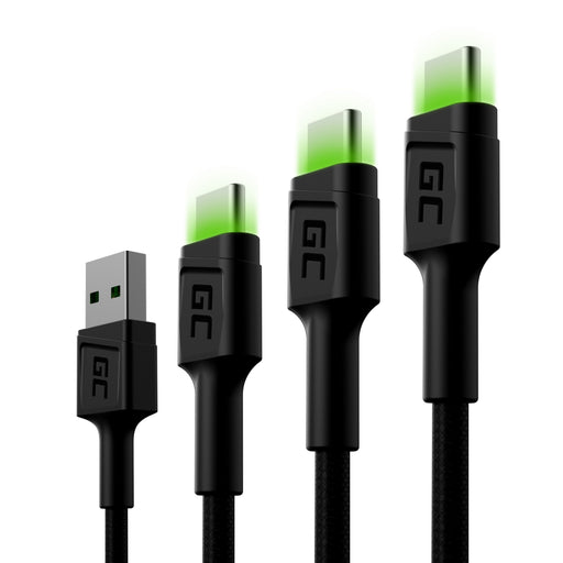 EAN 5907813961366 - Green Cell KABGCSET01 cable USB 2 m USB A USB C Negro imagen 2
