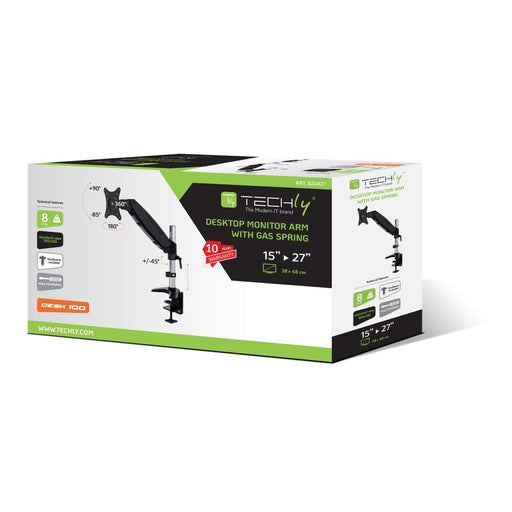 EAN 8054529022427 - Techly ICA-LCD 111-BK soporte para monitor 68,6 cm (27") Escritorio Negro imagen 2