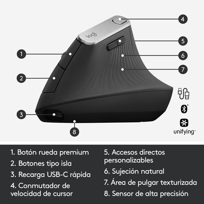 EAN 5099206081901 - Logitech 910-005448 ratón Oficina mano derecha RF Wireless + Bluetooth Óptico 4000 DPI imagen 11