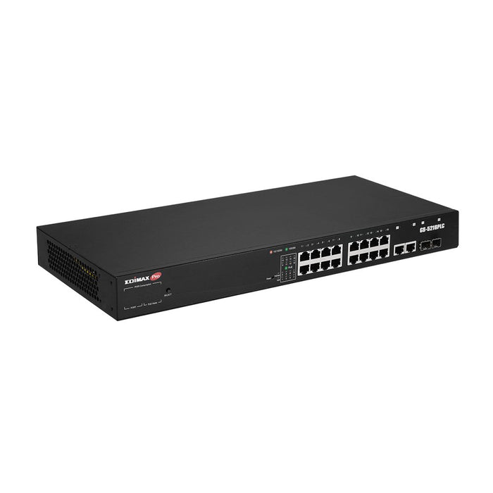 EAN 4717964704252 - Edimax GS-5216PLC switch Gestionado Gigabit Ethernet (10/100/1000) Energía sobre Ethernet (PoE) Negro imagen 5