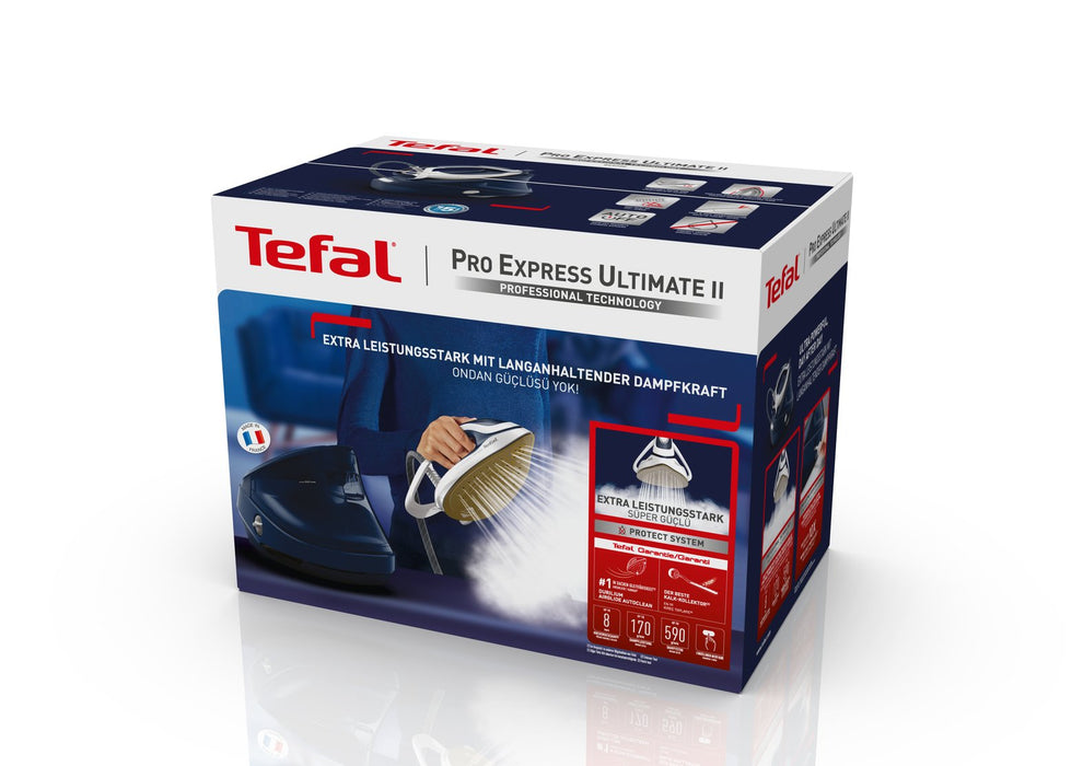 EAN 3121040085134 - Tefal Pro Express Ultimate II GV9720 1,2 L Durilium Airglide Autoclean Ultra Thin soleplate Azul, Blanco imagen 14