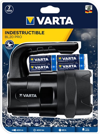EAN 4008496987115 - Varta INDESTRUCTIBLE BL20 PRO Negro Linterna de mano LED imagen 3