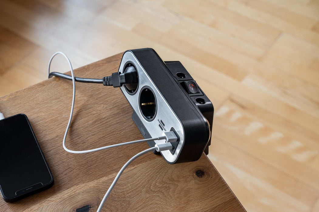 EAN 4007123682171 - Brennenstuhl 1153580210 base múltiple 2 m 9 salidas AC Interior Negro, Plata imagen 8