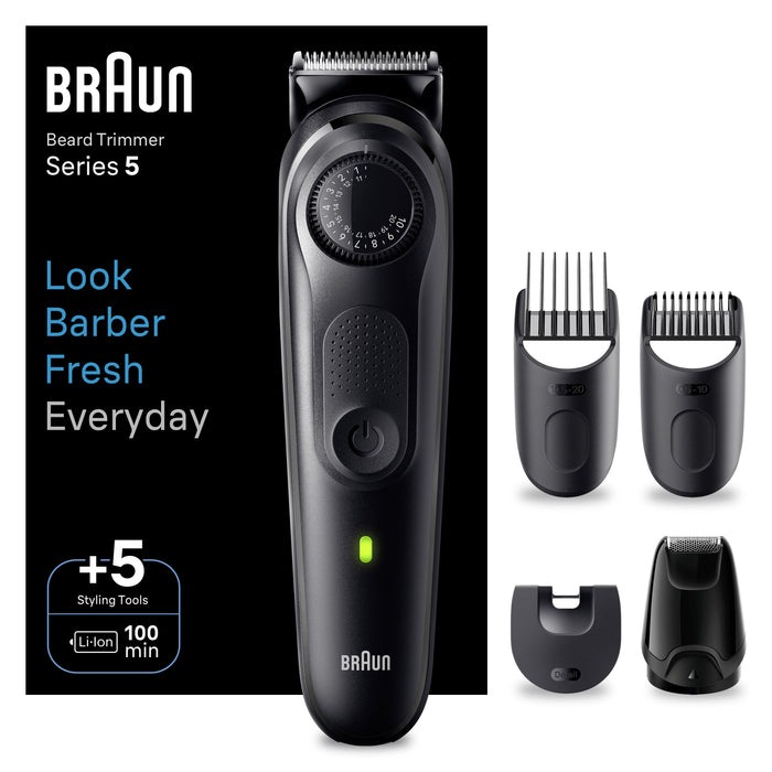 EAN 4210201448075 - Braun BeardTrimmer 5 80708197 depiladora para la barba Batería 40 2 cm Negro imagen 4