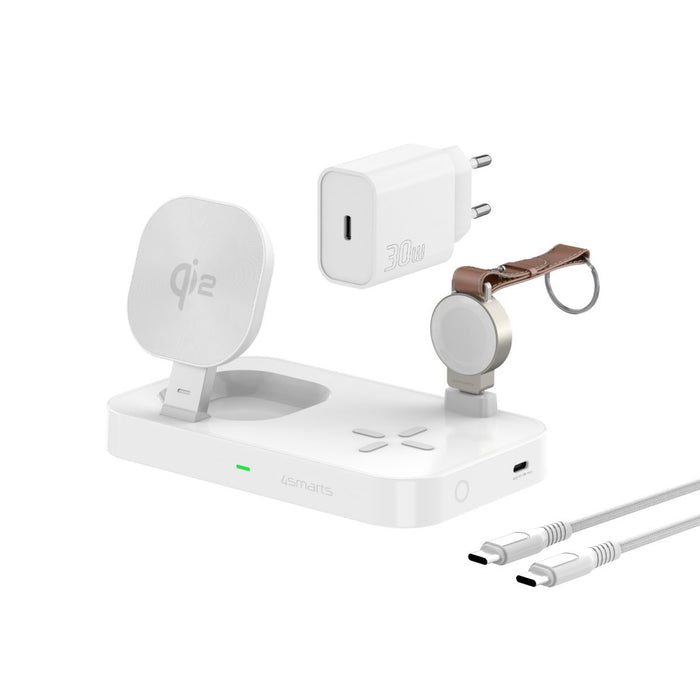 EAN 4252011911158 - 4smarts 540994 cargador de dispositivo móvil Auriculares, Smartphone, Reloj inteligente Blanco CC, USB Ca imagen 1