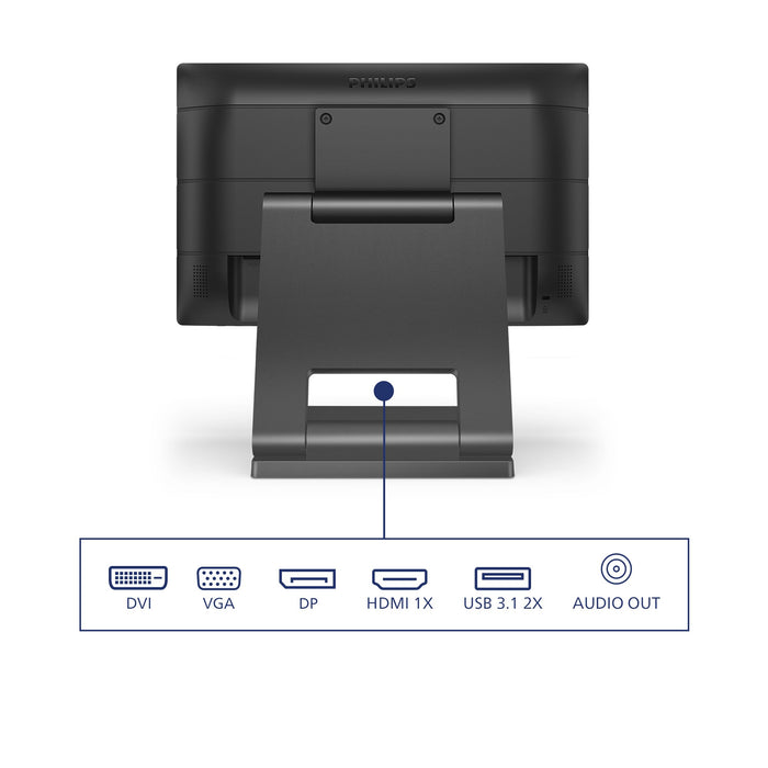 EAN 8712581760250 - Philips 162B9T/00 pantalla para PC 39,6 cm (15.6") 1366 x 768 Pixeles HD LCD Pantalla táctil Negro imagen 3