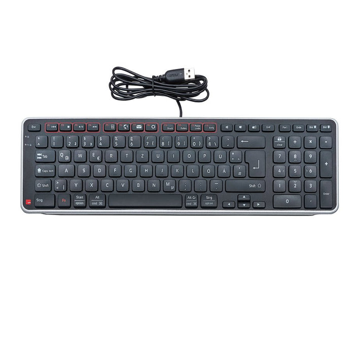 EAN 0743870006856 - Contour Design Balance teclado Oficina USB QWERTZ Alemán Negro imagen 2