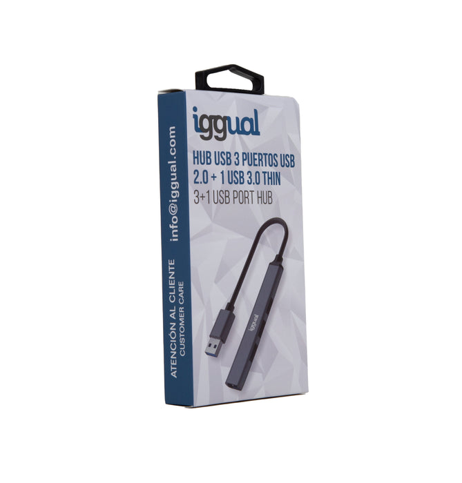 EAN 8435364318454 - iggual IGG318454 hub de interfaz USB 3.2 Gen 1 (3.1 Gen 1) Type-A 5000 Mbit/s Gris imagen 4