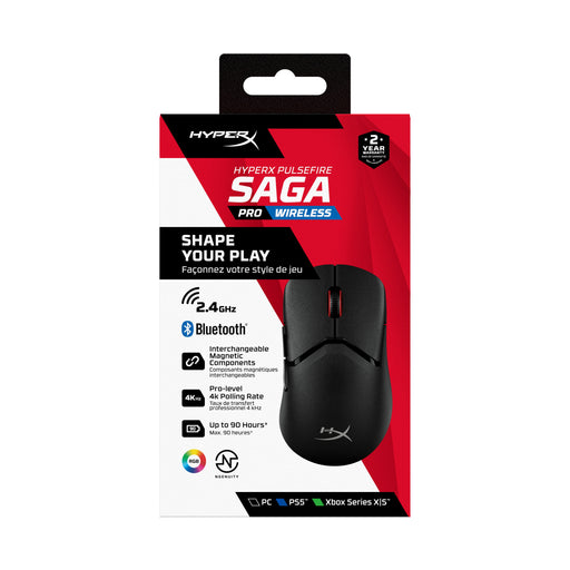 EAN 0198415001658 - HyperX Pulsefire Saga Pro Wireless Gaming Mouse ratón Juego Ambidextro RF Wireless + Bluetooth + USB Type imagen 1