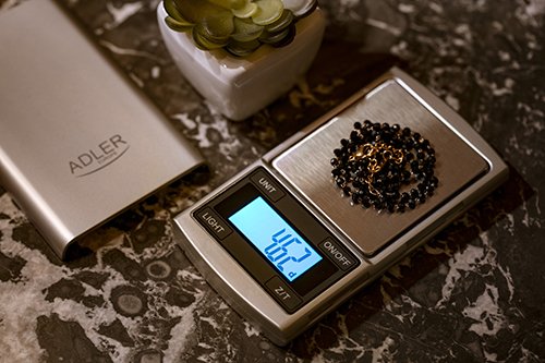 EAN 5902934837262 - Adler AD 3168 báscula de precisión Plata 100 g 0,01 g dwt, g, oz, ozt imagen 8