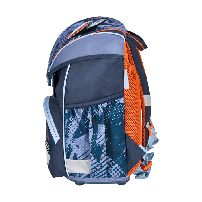 EAN 4008110396767 - Herlitz UltraLight Plus TechMech juego de mochila escolar Niño Poliéster Azul, Naranja imagen 8