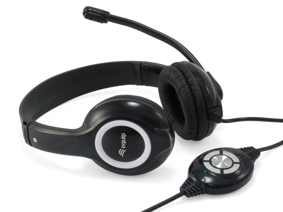 EAN 4015867208519 - Equip 245301 auricular y casco Auriculares Alámbrico Diadema Llamadas/Música USB tipo A Negro imagen 1