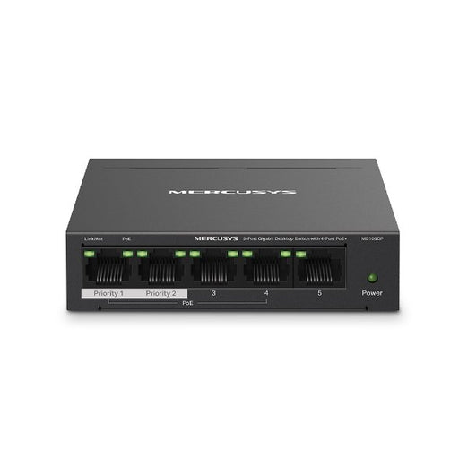 EAN 6957939001186 - Mercusys MS105GP switch Gigabit Ethernet (10/100/1000) Energía sobre Ethernet (PoE) Negro imagen 1