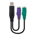 EAN 8433281003903 - Nanocable 10.03.0101 cable ps/2 0,15 m 2x 6-p Mini-DIN USB A Negro imagen 1