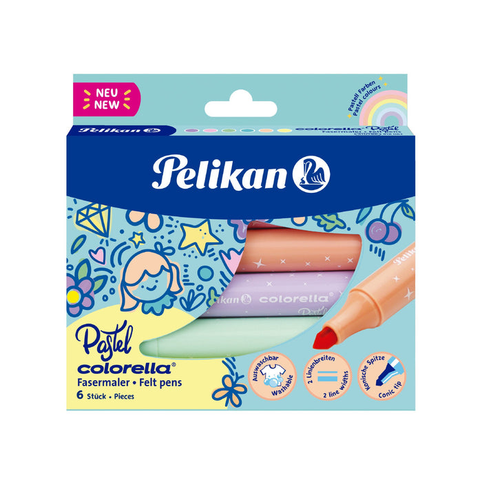 EAN 4012700818065 - Pelikan Colorella Pastell rotulador Multicolor, Pastel 6 pieza(s) imagen 1