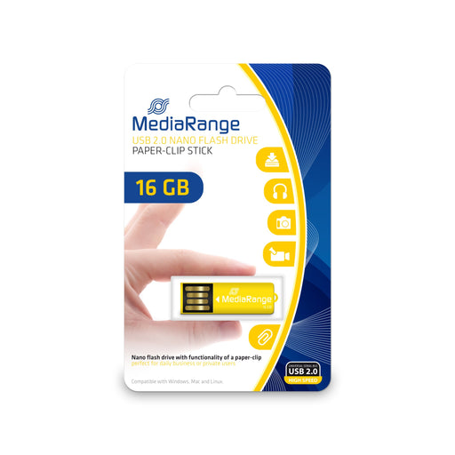 EAN 4260459611592 - MediaRange MR976 unidad flash USB 16 GB USB tipo A 2.0 Amarillo imagen 1